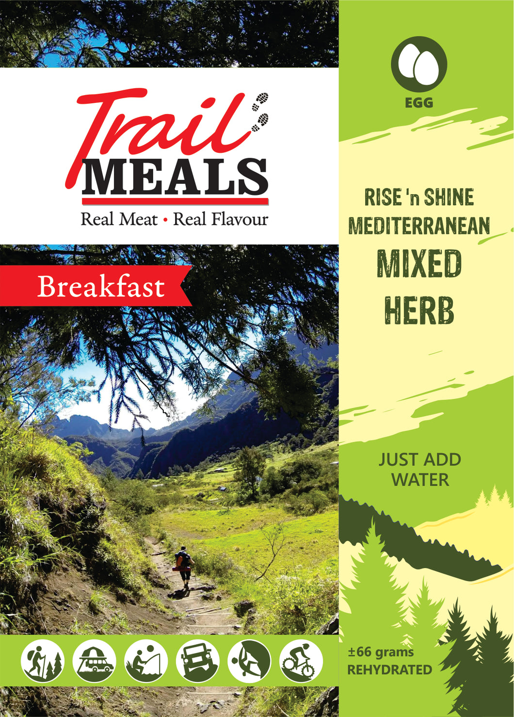 Rise 'n Shine Mediterranean Mixed Herb BREAKFAST TrailMeal 66g